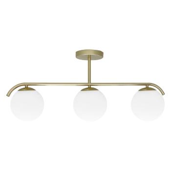 Fehér-aranyszínű mennyezeti lámpa üveg búrával 15x69 cm Amadeo – Candellux Lighting