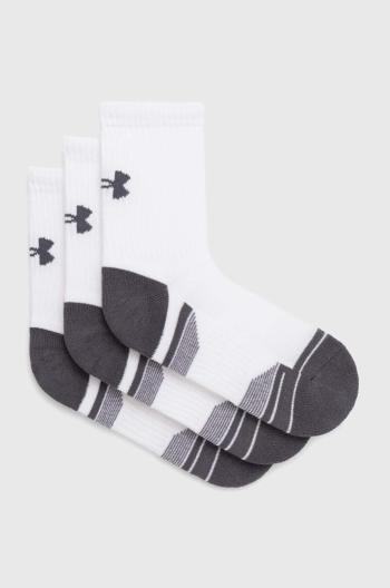 Ponožky Under Armour 3-pak pánske, biela farba, 1379530