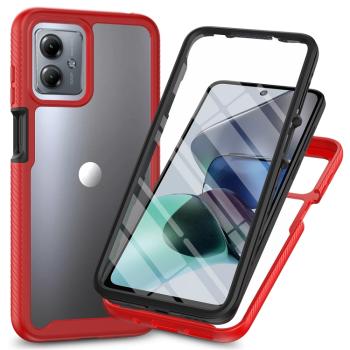 DUAL Obojstranný kryt s fóliou Motorola Moto G54 5G / G54 5G Power Edition červený