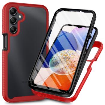 DUAL Obojstranný kryt s fóliou Samsung Galaxy A16 / A16 5G červený
