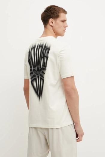 Bavlnené tričko adidas Originals Skeleton Back Tee pánske, béžová farba, s potlačou, JN4560