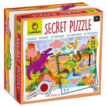 Ludattica Secret Puzzle s lupou, Dinosaury, 24 dielikov (21863)