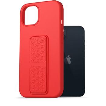 AlzaGuard Liquid Silicone Case with Stand pre iPhone 13 červený (AGD-PCSS0026R)