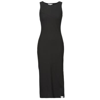 Calvin Klein Jeans  SEAMING LONG RIB DRESS  Dlhé šaty Čierna