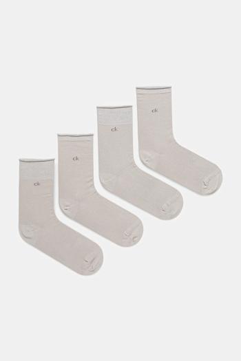 Ponožky Calvin Klein 4-pak šedá farba, 701235367