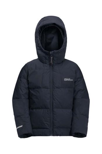 Detská páperová bunda Jack Wolfskin ACTAMIC DOWN tmavomodrá farba