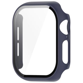 PC FULL COVER Plastový kryt so sklom pre Apple Watch 10 46mm tmavomodrý