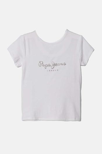 Detské tričko Pepe Jeans Biela farba