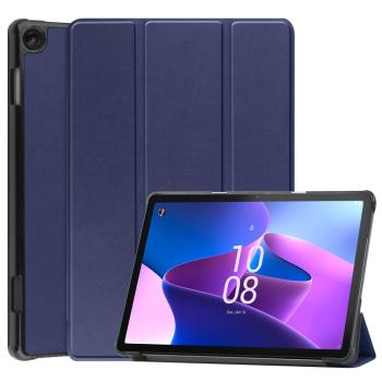 LEATHER Zaklápací obal pre Lenovo Tab M10 3. generácia (TB328FU / TB328XU) modrý