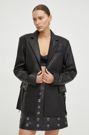 Kožené sako 2NDDAY 2ND Ember - Vogue Leather čierna farba, oversize, jednofarebné, 2241514667