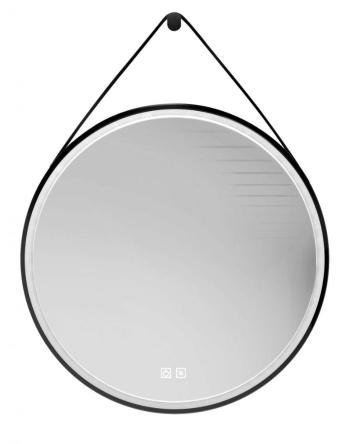 Kielle - Idolio Zrkadlo s LED osvetlením a vyhrievaním, priemer 59 cm, čierna 50324004
