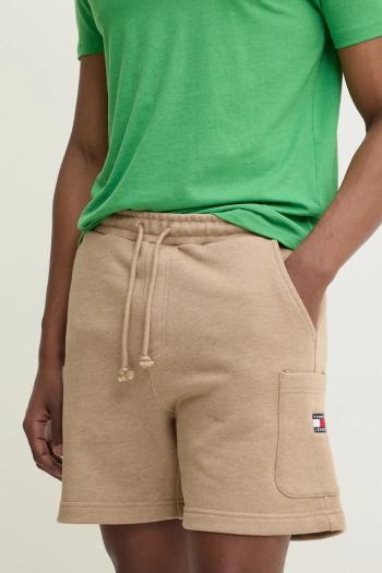 Bavlnené šortky Tommy Jeans zelená farba