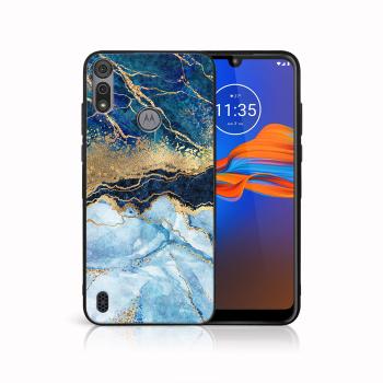 MY ART Silikónový kryt Motorola Moto E6s BLUE MARBLE (141)