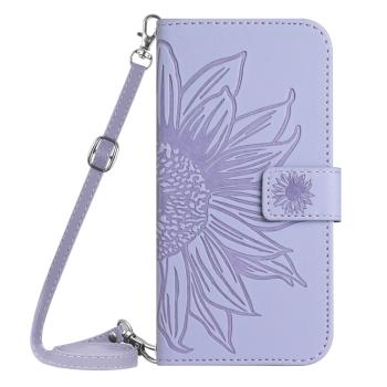 ART SUNFLOWER Peňaženkový obal so šnúrkou pre Xiaomi Redmi 14C / Poco C75 fialový