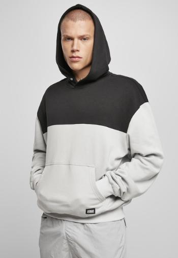 Urban Classics Upper Block Hoody lightasphalt/black - XXL