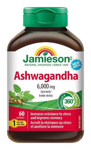Jamieson Ashwagandha 6 000 mg 60 kapsúl