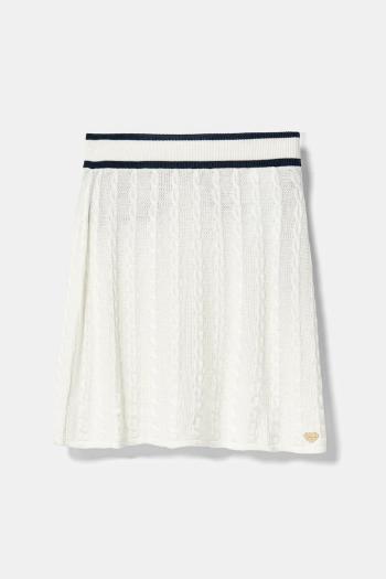 Dievčenská sukňa Guess biela farba, mini, áčkový strih, J5RD22 Z2BB0