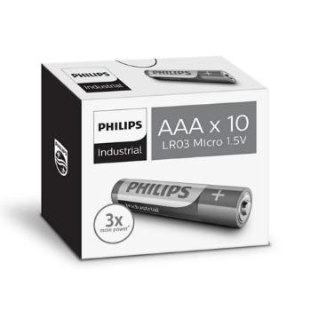 Philips Priemyselné batérie AAA Ultra Alkaline, 10 ks