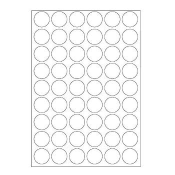Samolepiace etikety 30 x 30 mm, 54 etikiet, A4, 100 listov