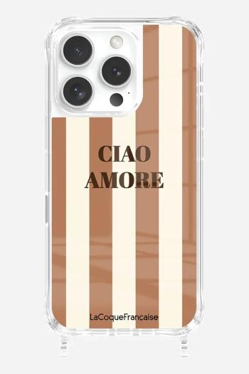 Puzdro na mobil LaCoqueFrançaise iPhone 16 hnedá farba