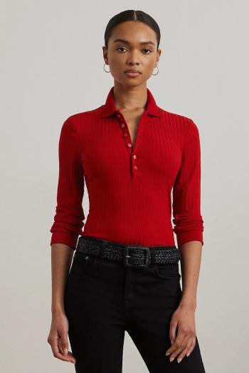 Sveter Lauren Ralph Lauren červená farba, ľahké, 200971091