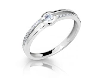 Cutie Diamonds Prsteň z bieleho zlata s diamantmi DZ6808-2543-10-X-2 54 mm