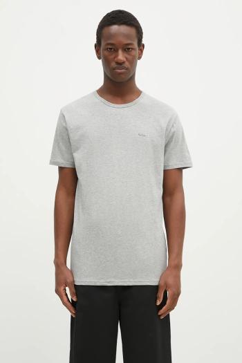 Bavlnené tričko Paul Smith 3-pak pánske, šedá farba, melanžové, M1A-389-M3PK