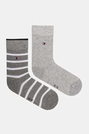 Ponožky Tommy Hilfiger 2-pak šedá farba, 701229939