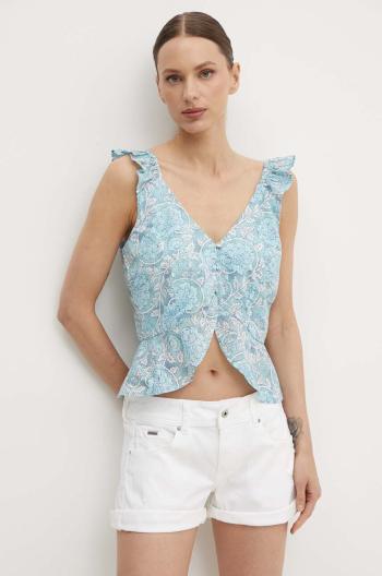 Bavlnený top Pepe Jeans EMILIA vzorovaná, PL304799