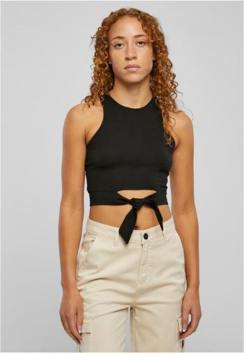 Urban Classics Ladies Cropped Knot Top black - XS