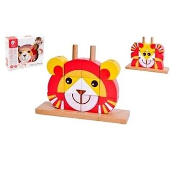 Teddies Vkladačka Lev drevo 19 ks (6927049051067)