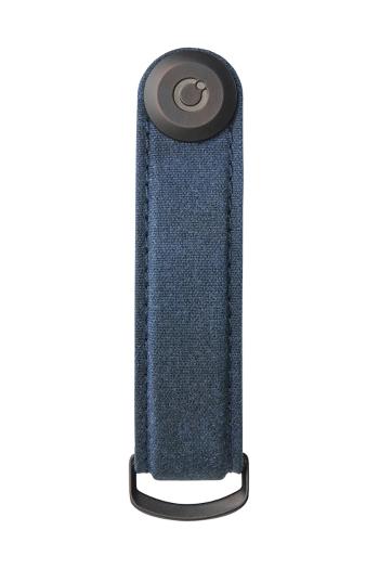 Kľúčenka Orbitkey Waxed Canvas 8,5 cm modrá farba
