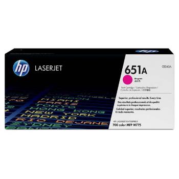 HP originál toner CE343A, magenta, 16000str., HP 651A, HP LaserJet Enterprise 700 color MFP M775dn, M775f, O, purpurová