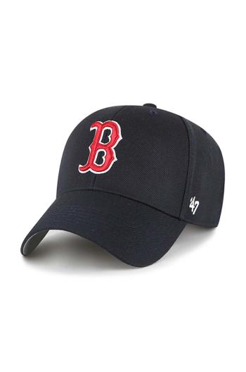 Šiltovka s prímesou vlny 47 brand MLB Boston Red Sox tmavomodrá farba, s nášivkou