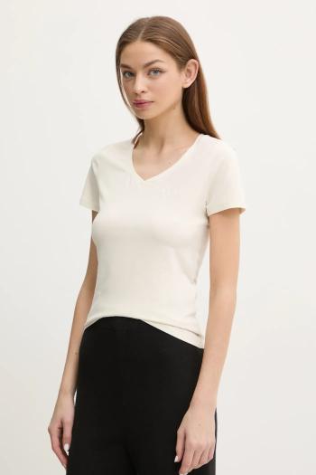 Tričko Guess NEW CARRIE dámske, béžová farba, O5RI02 KBBU1