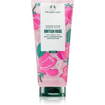 The Body Shop British Rose Shower Scrub jemný telový peeling s vôňou ruží 200 ml