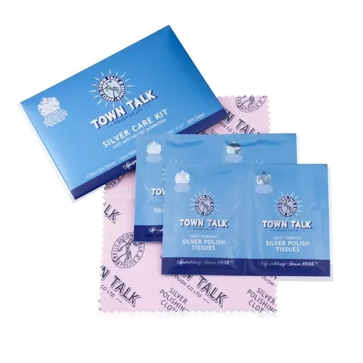 Set obrúskov na leštenie strieborných šperkov, handrička s cik-cak okrajmi