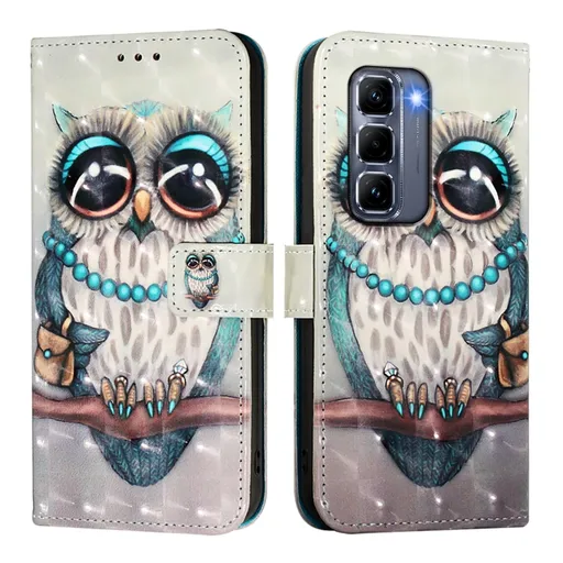 ART Peňaženkový kryt pre Infinix Hot 50 Pro+ GREY OWL