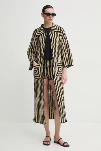 Bavlnený kabát By Malene Birger DINA dámsky, čierna farba, prechodný, oversize, 103071