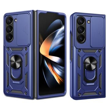 RING CAMERA Kryt s držiakom pre Samsung Galaxy Z Fold6 5G modrý