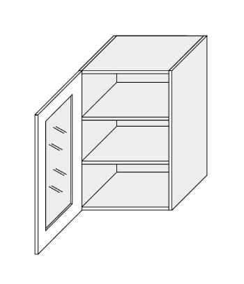 ArtExt Vrchná kuchynská skrinka Napoli W2S/50 POVRCHOVÁ ÚPRAVA DVIEROK: LESK, FAREBNÉ PREVEDENIE KORPUSU: LAVA