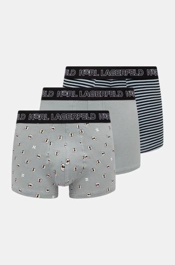 Boxerky Karl Lagerfeld 3-pak pánske, šedá farba, A1M47042