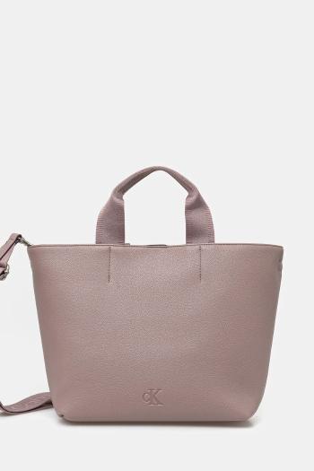 Kabelka Calvin Klein Jeans fialová farba, LV04K3112G