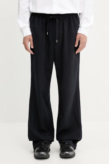 Nohavice s prímesou vlny AMBUSH Suit Pants tmavomodrá farba, rovný strih, 12115314