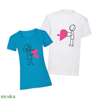 Páros mintás póló, pulóver I Love You figurák