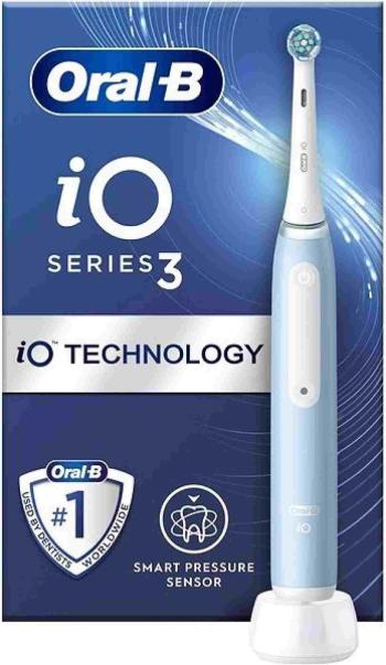 Oral-B iO3 Ice Blue elektrická zubná kefka, magnetická, 3 režimy, časovač, tlakový senzor, modrý