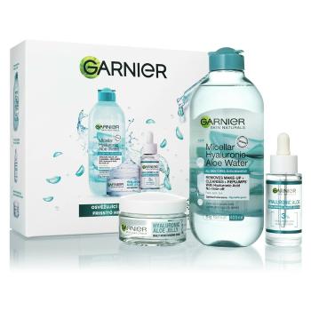 GARNIER Skin Naturals Hyaluronic Aloe Darčeková sada hydratačnej pleťovej starostlivosti - Hydratačný gél 50 ml, Micelárnu vodu 400 ml a pleťové sérum