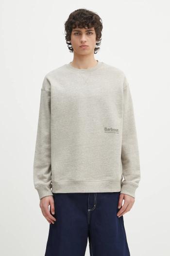 Mikina Barbour Barbour Calton OS Fit Crew Sweatshirt béžová farba, melanžová, MOL0676