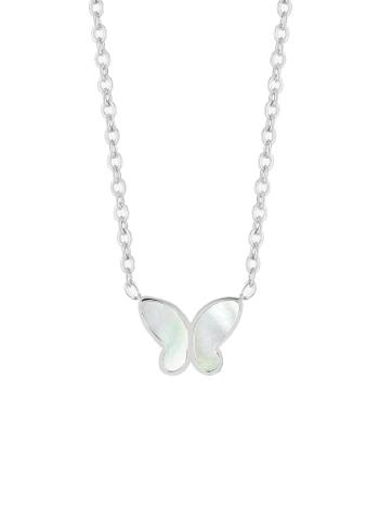 Preciosa Nežný náhrdelník s motýlikom Mother of Pearl Butterfly 7492 01