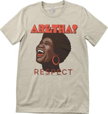 Aretha Franklin Tričko Respect Unisex Khaki 2XL